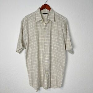Jack Lipson Short Sleeve Button Front Men's Shirt Size XL